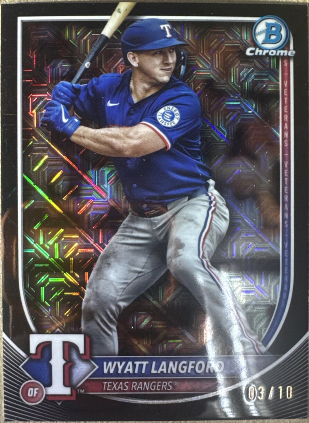 Wyatt Langford [Black Mojo Refractor] #36