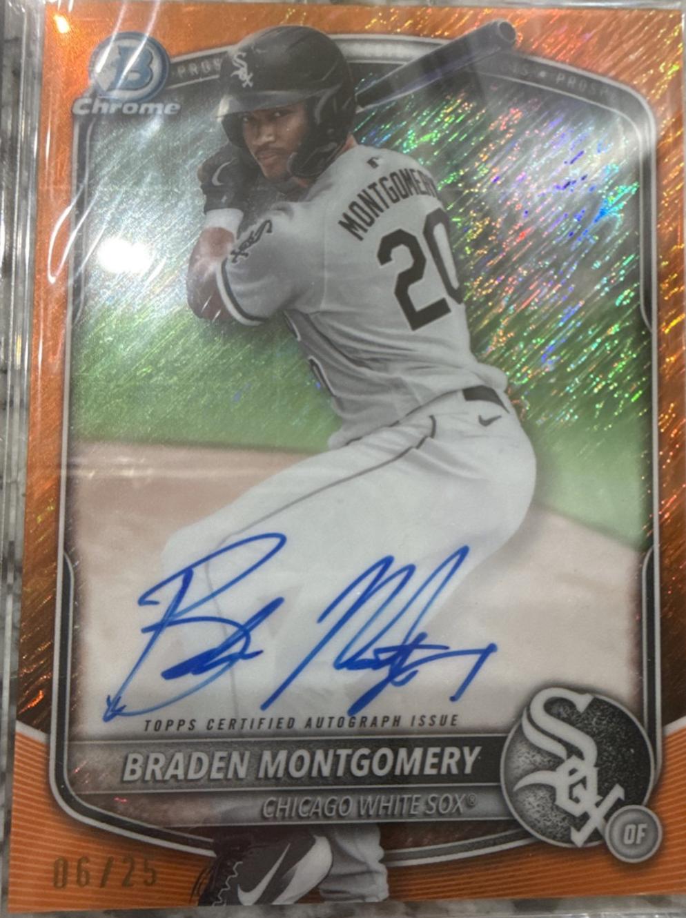 Braden Montgomery [Orange Shimmer Refractor] #CPA-BM