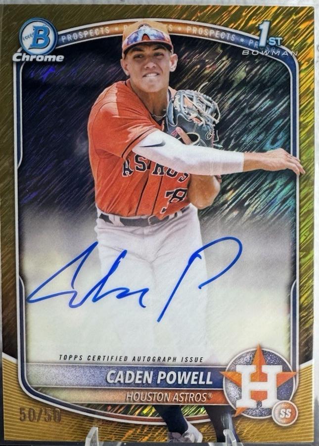 Caden Powell [Gold Shimmer Refractor] #CPA-CPO