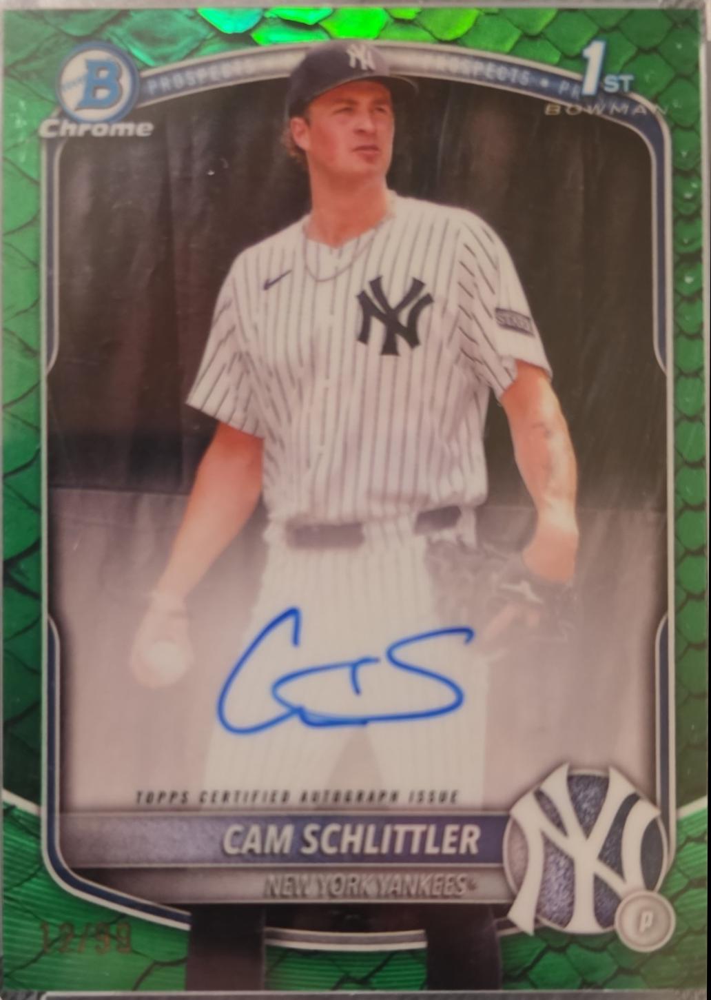 Cam Schlittler [Reptilian Green Refractor] #CPA-CSC