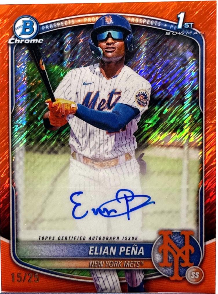 Elian Pena [Orange Shimmer Refractor] #CPA-EP