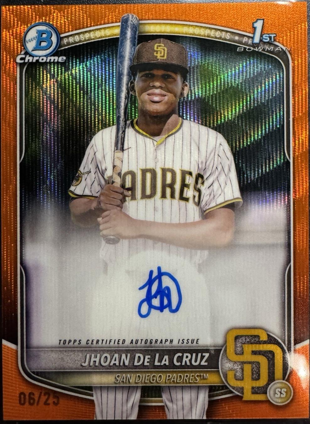 Jhoan De La Cruz [Orange Wave Refractor] #CPA-JDL