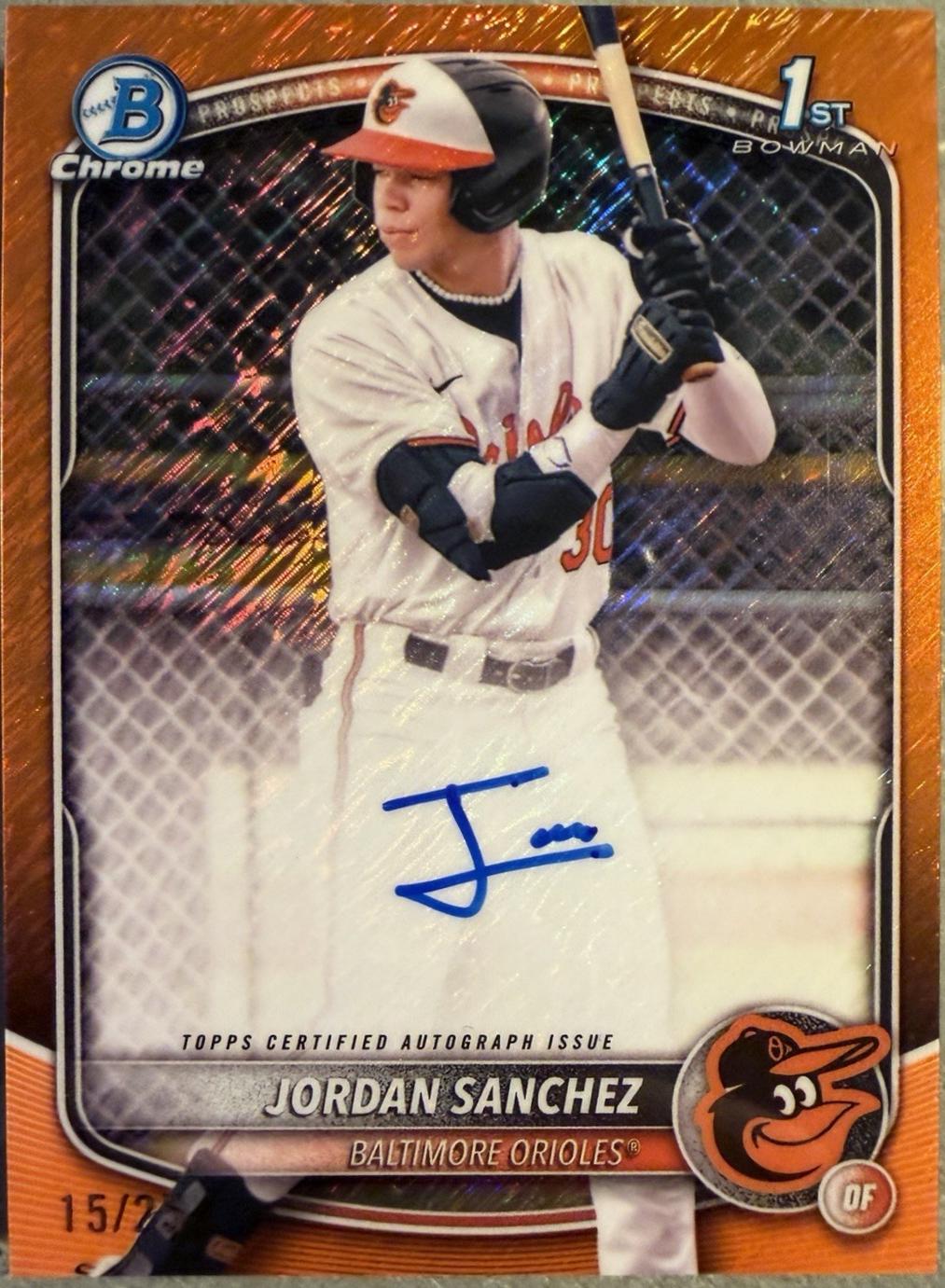 Jordan Sanchez [Orange Shimmer Refractor] #CPA-JOS