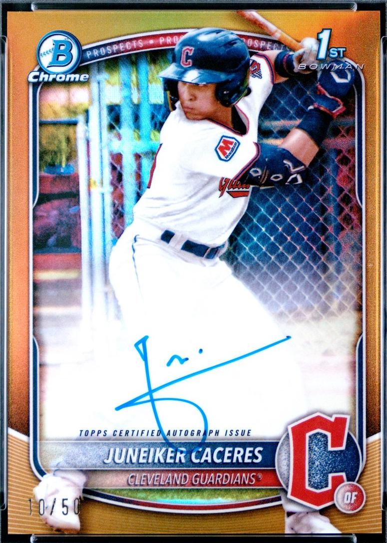Juneiker Caceres [Gold Refractor] #CPA-JUC