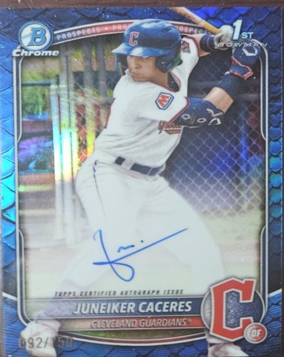 Juneiker Caceres [Reptilian Blue Refractor] #CPA-JUC