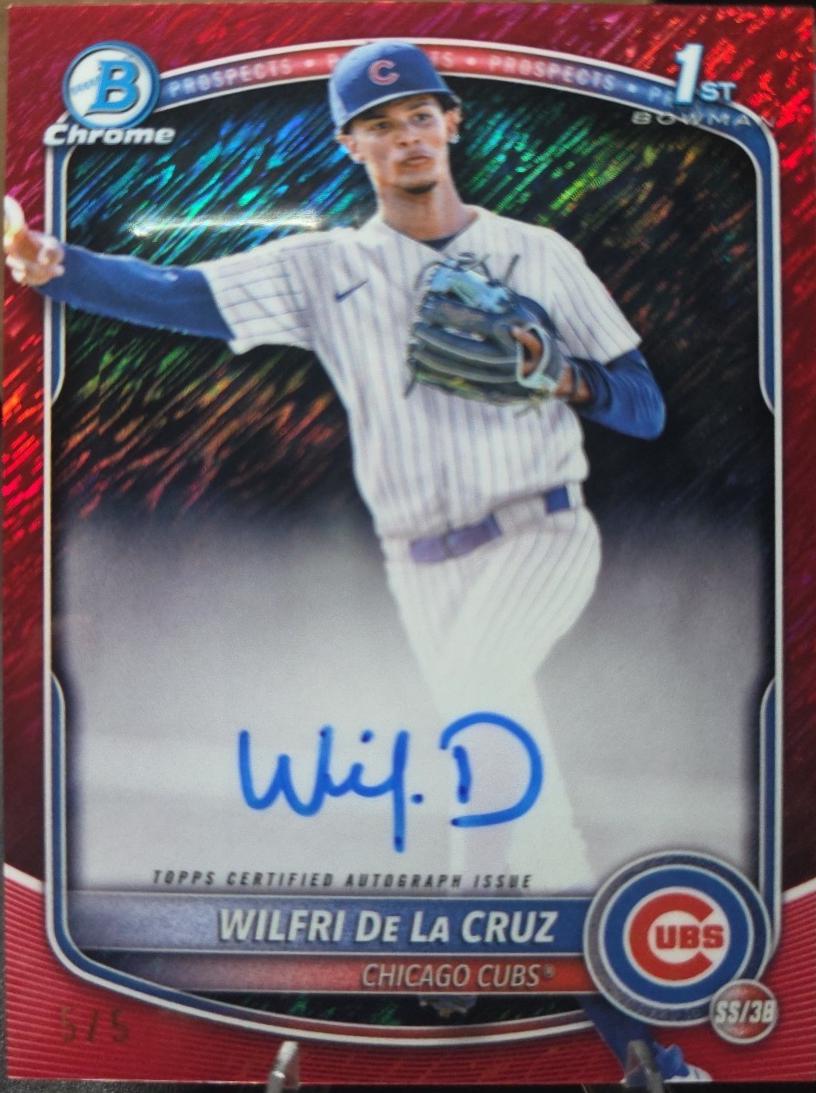Wilfri De La Cruz [Red Shimmer Refractor] #CPA-WD
