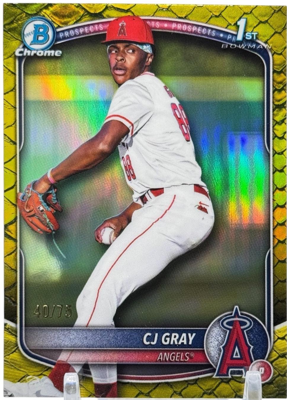 CJ Gray [Yellow Reptilian Refractor] #BDC-197