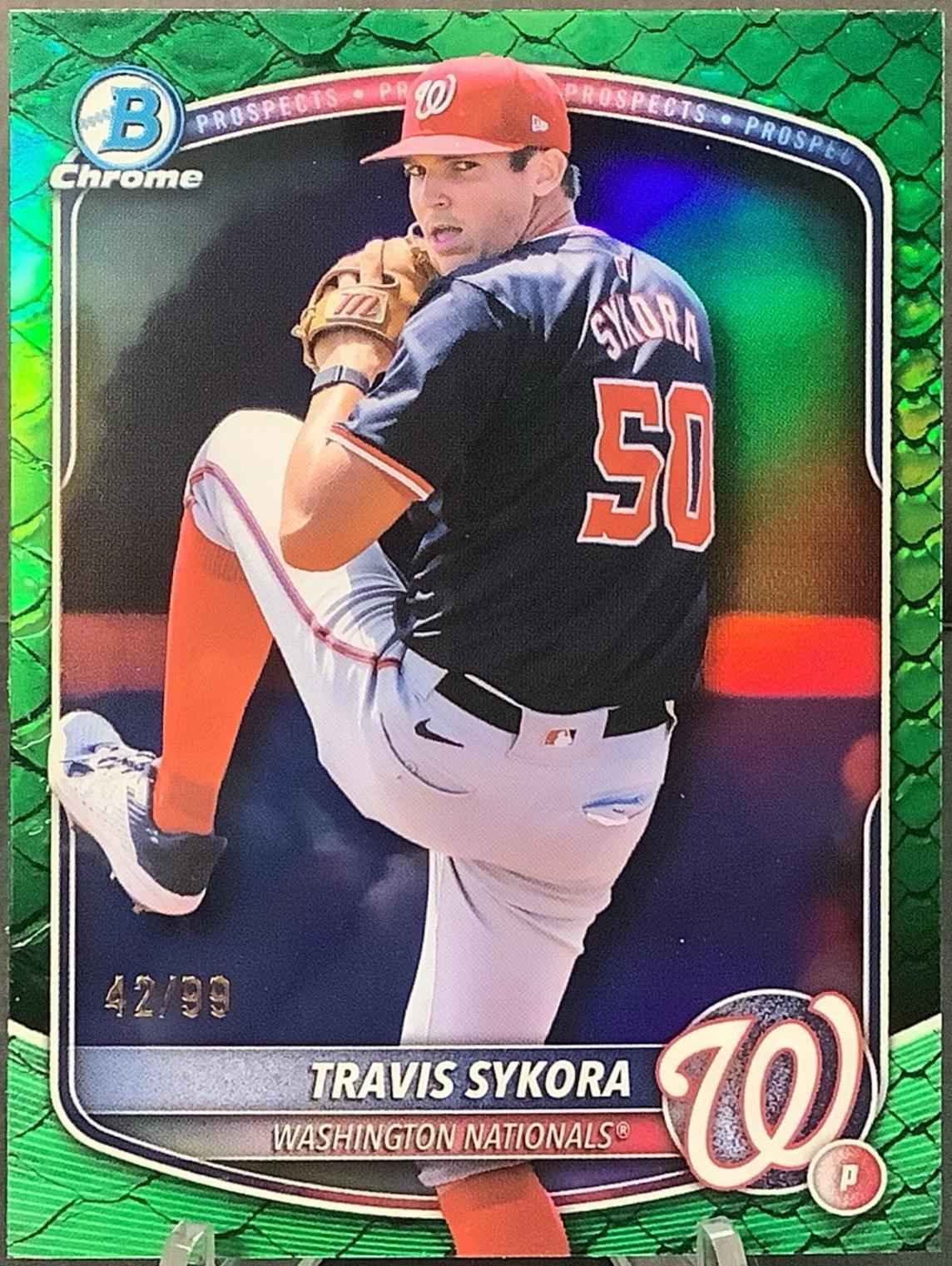 Travis Sykora [Green Reptilian Refractor] #BDC-137
