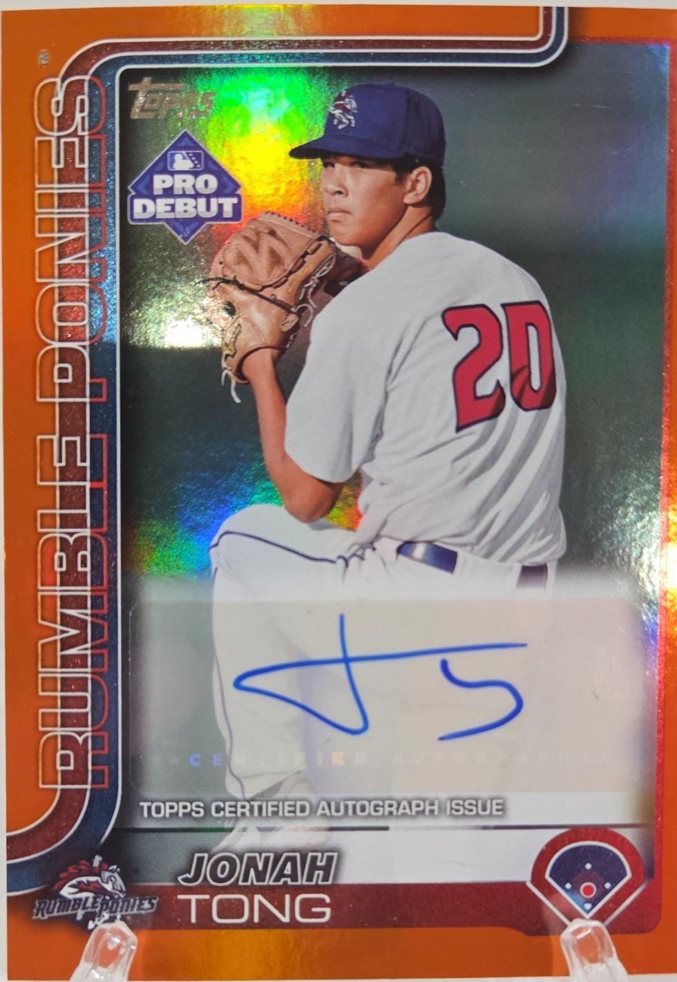 Jonah Tong [Orange Autograph] #PD-183