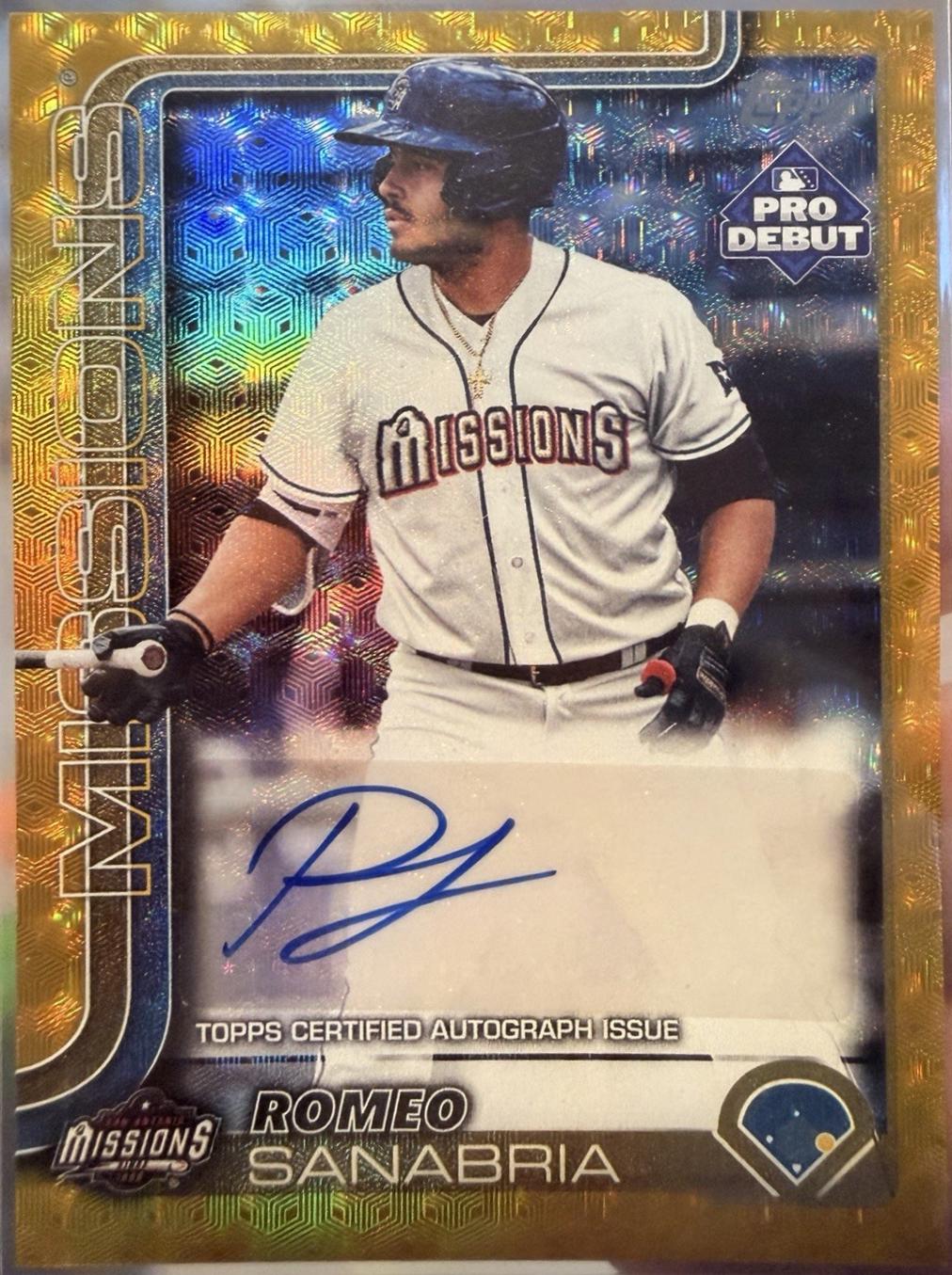 Romeo Sanabria [Gold Autograph] #PD-4