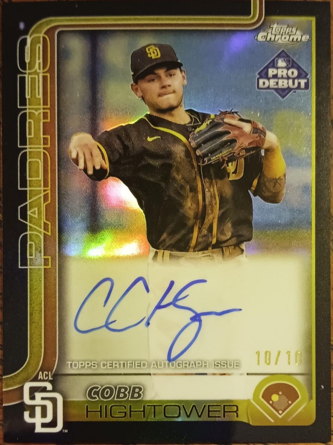Cobb Hightower [Black Refractor Autograph] #PDC-75