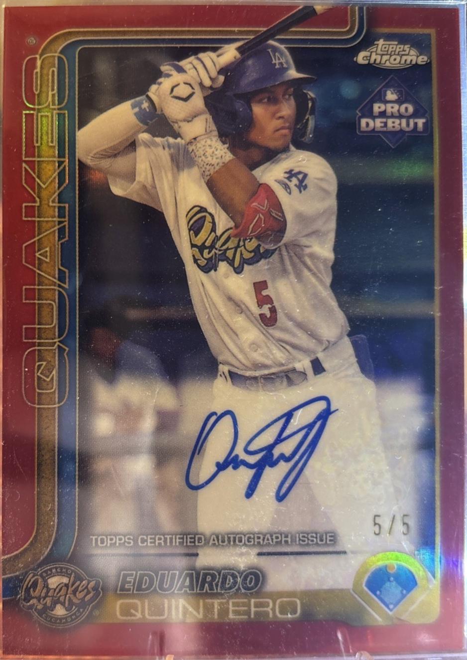 Eduardo Quintero [Red Refractor Autograph] #PDC-197