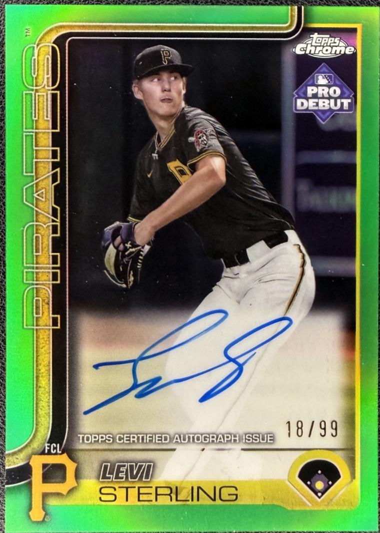 Levi Sterling [Green Refractor Autograph] #PDC-34