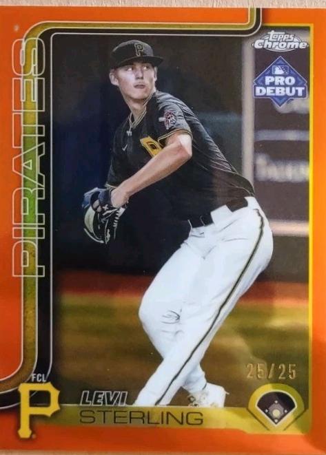 Levi Sterling [Orange Lava Refractor Autograph] #PDC-34