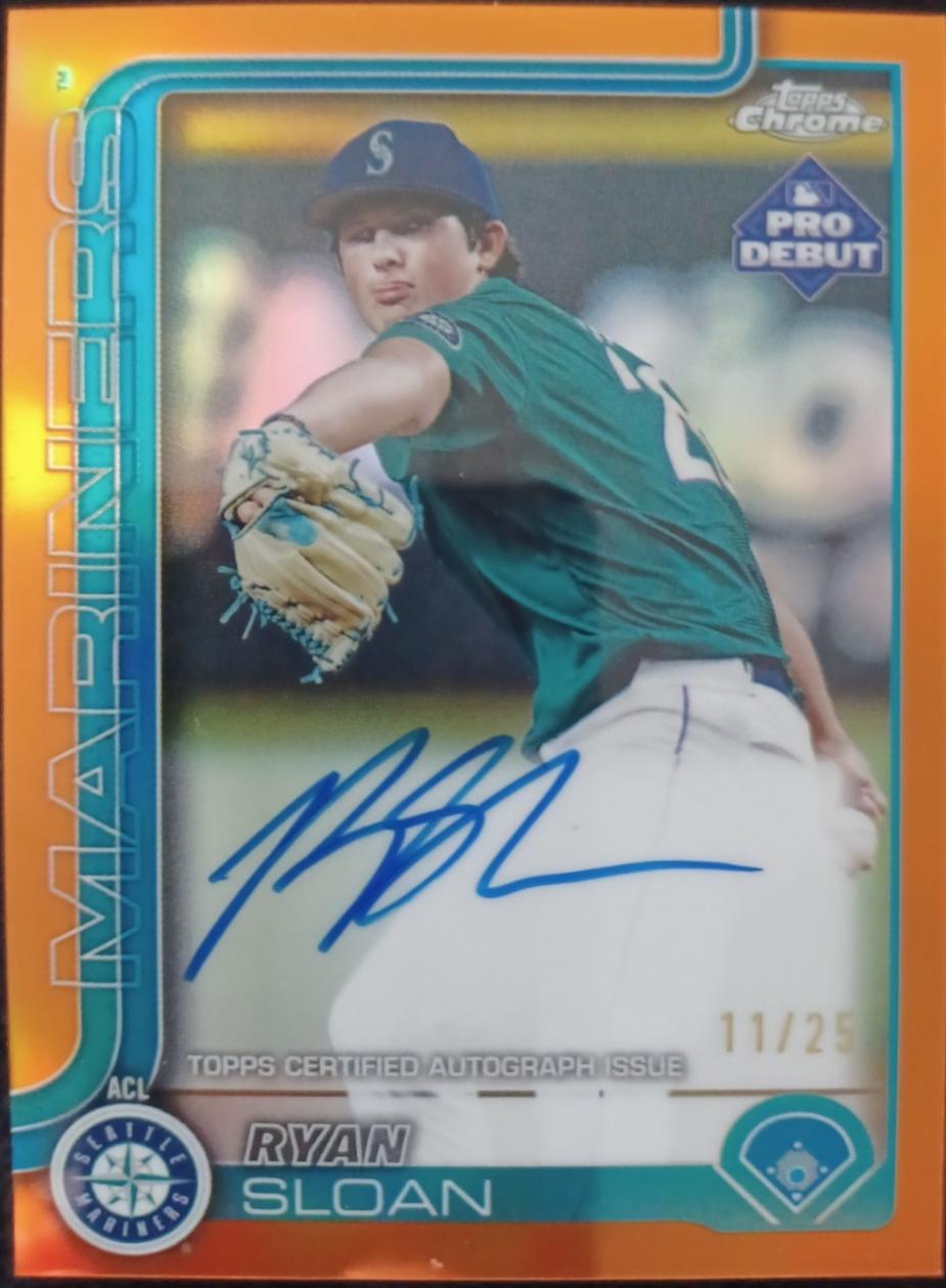 Ryan Sloan [Orange Lava Refractor Autograph] #PDC-48