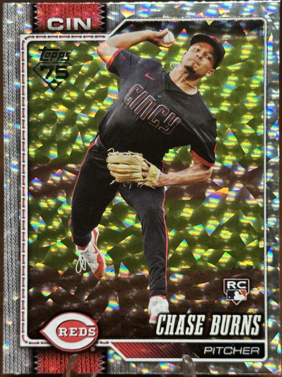 Chase Burns [Silver Crackleboard] #312