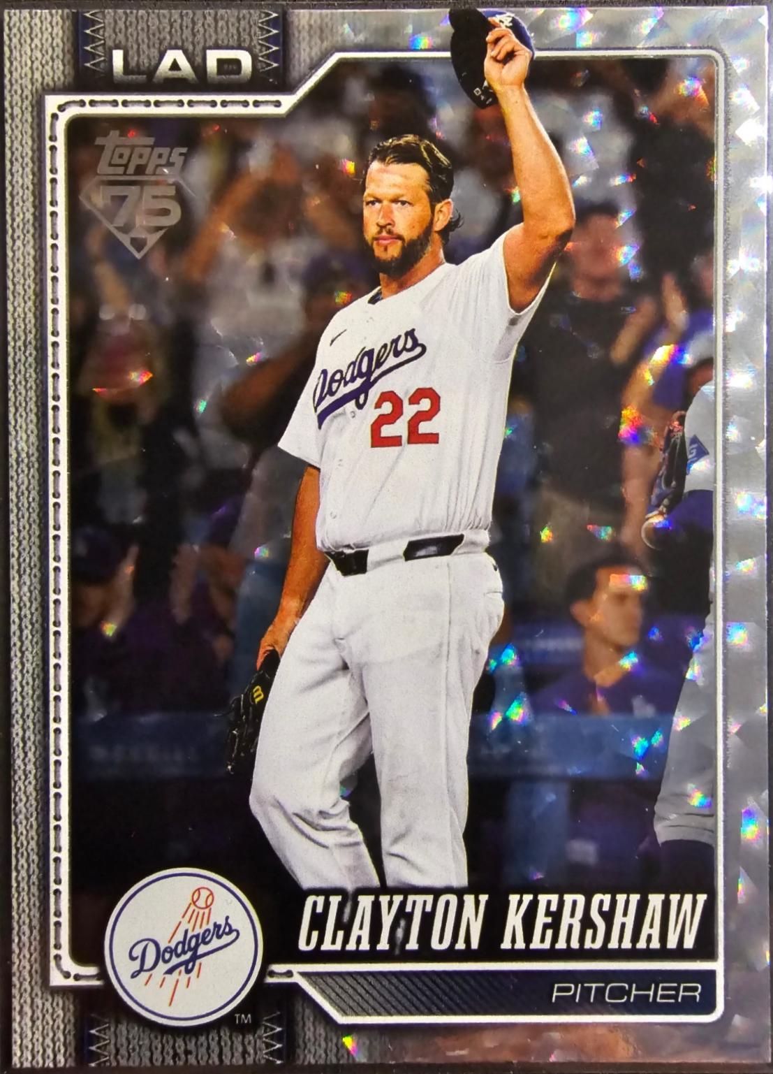 Clayton Kershaw [Silver Crackleboard Foil Board] #22
