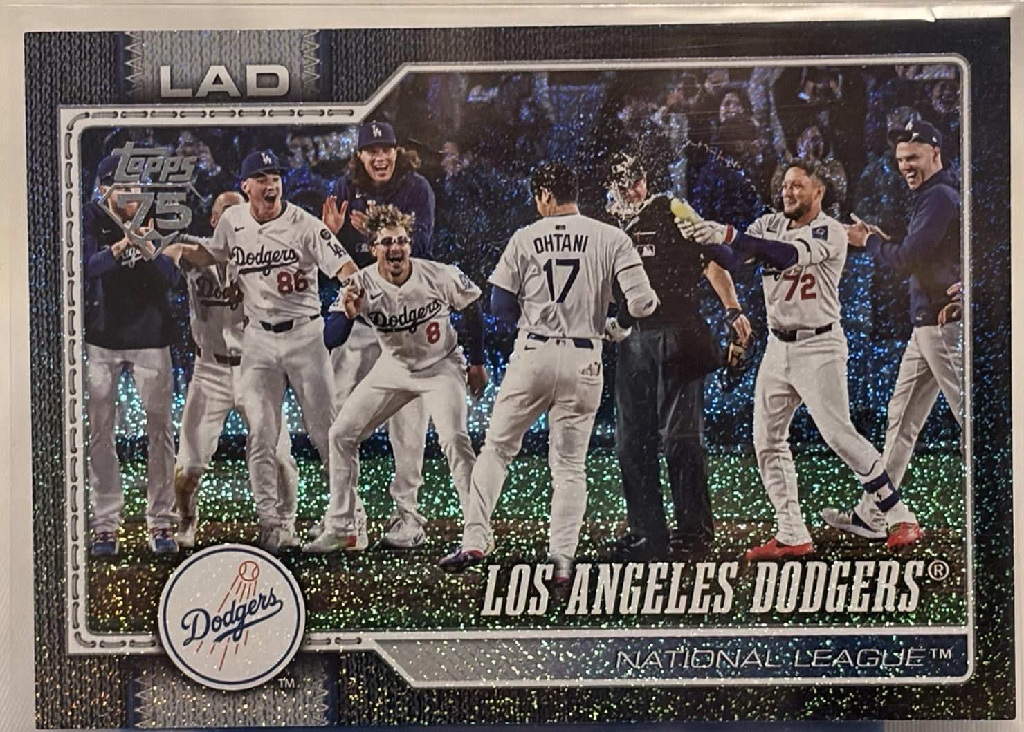 Los Angeles Dodgers [Black Sandglitter] #256