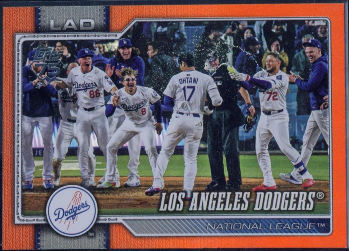 Los Angeles Dodgers [Orange Holo] #256