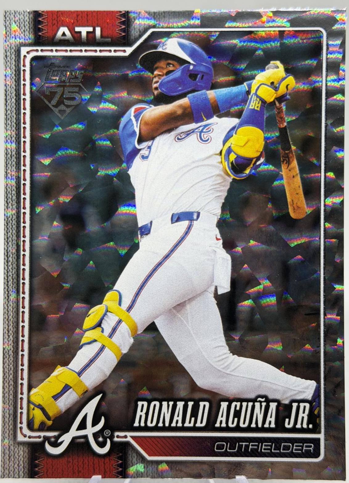 Ronald Acuna Jr. [Silver Crackleboard Foil Board] #50