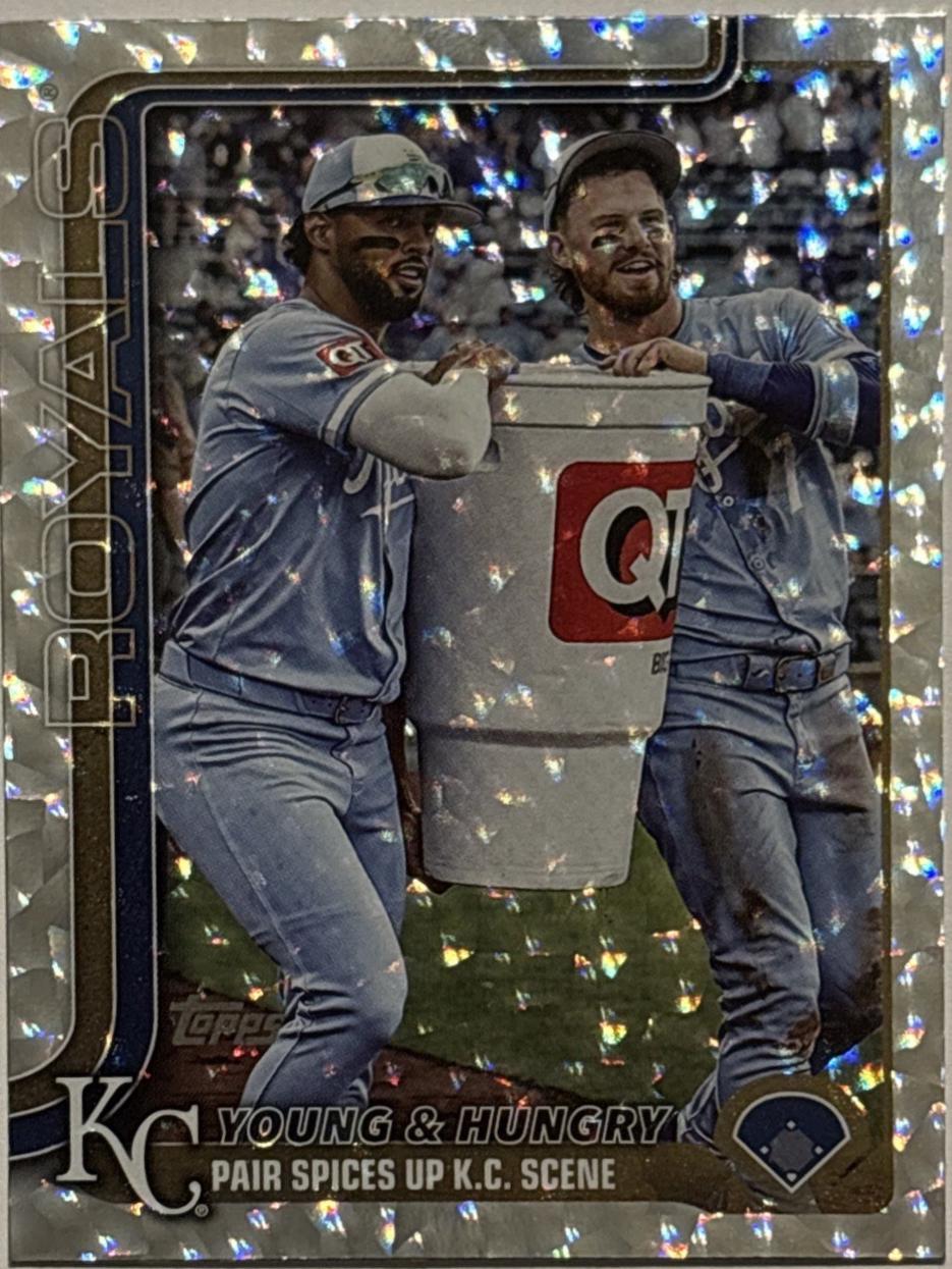 MJ Melendez / Bobby Witt Jr. [Silver Crackle Foil] #US209