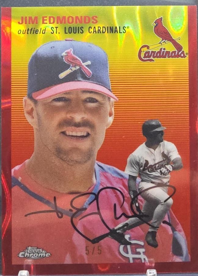 Jim Edmonds [Red Lava Refractor] #132