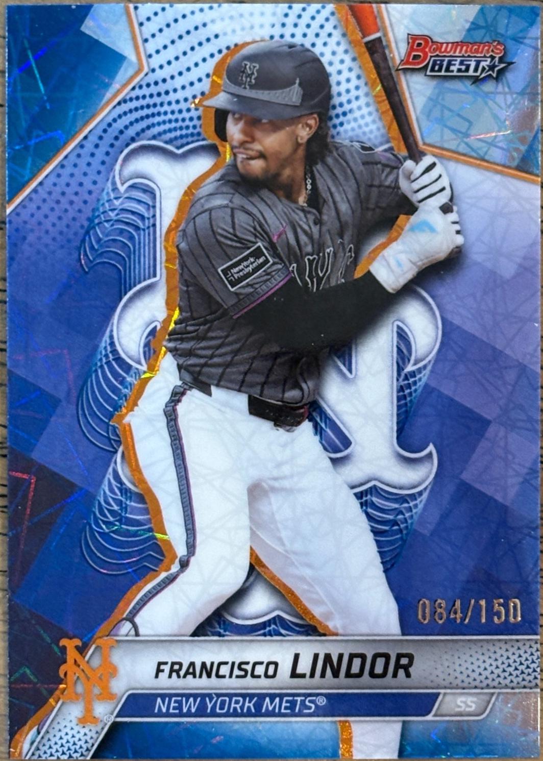 Francisco Lindor [Blue Lazer Refractor] #58