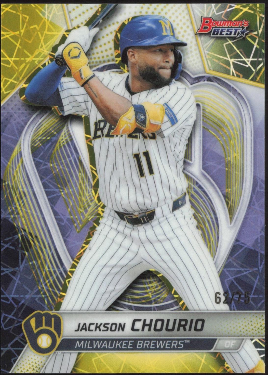 Jackson Chourio [Yellow Lazer Refractor] #10