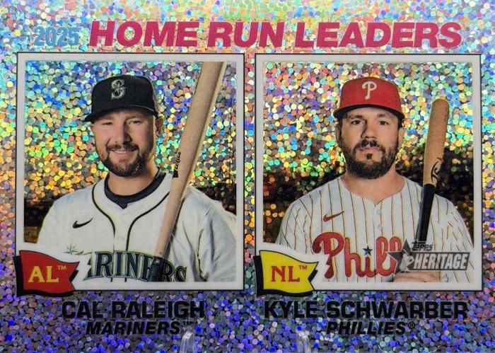 Kyle Schwarber / Cal Raleigh [Silver Sparkle Chrome] #2