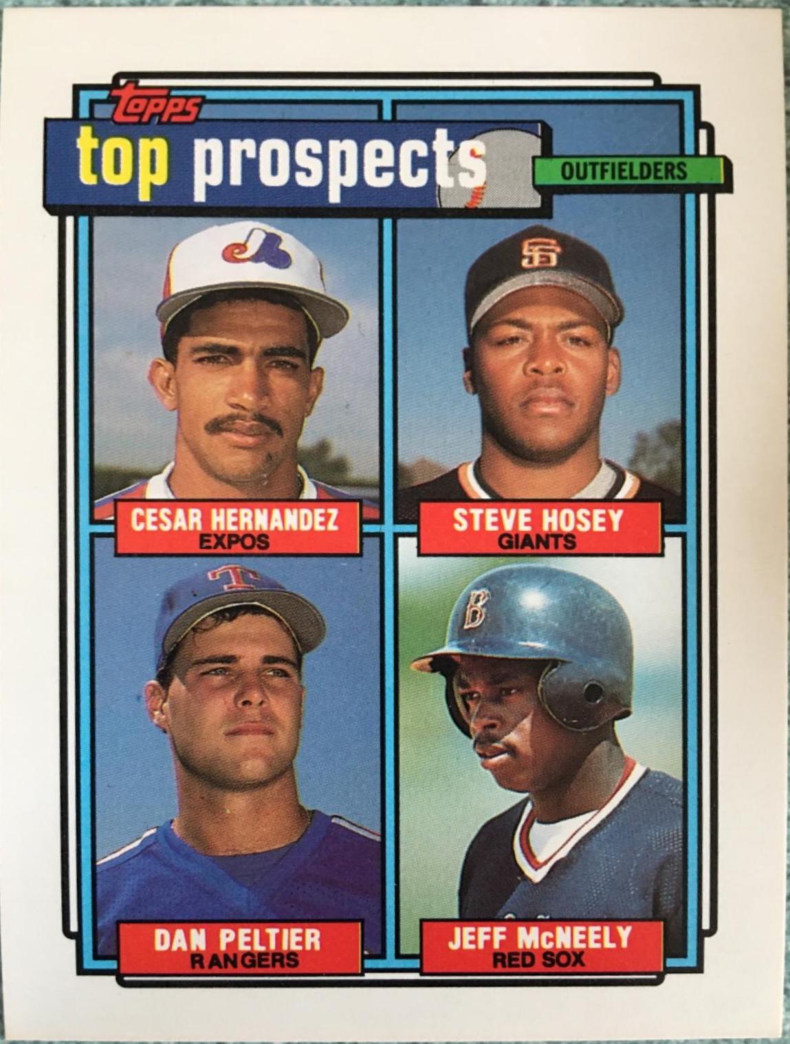 1992 Top Prospects Outfielders: Cesar Hernandez / Steve Hosey / Dan Peltier / Jeff McNeely #618