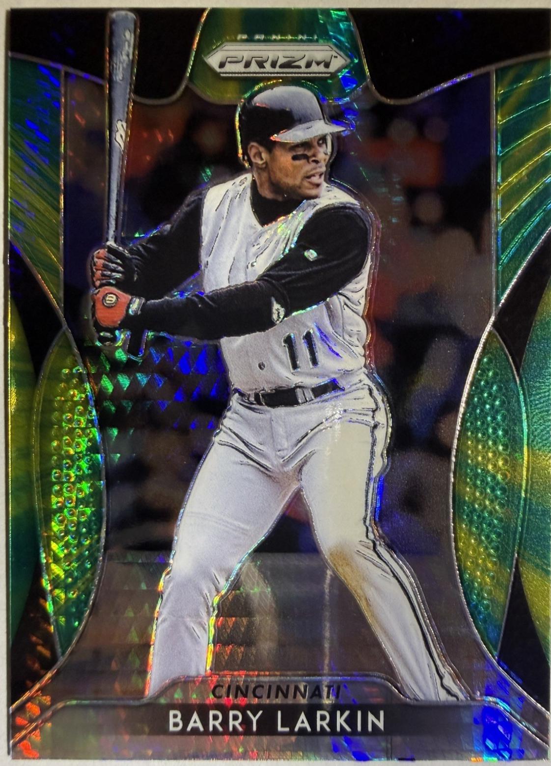 Barry Larkin [Green & Yellow Hyper Prizm] #223