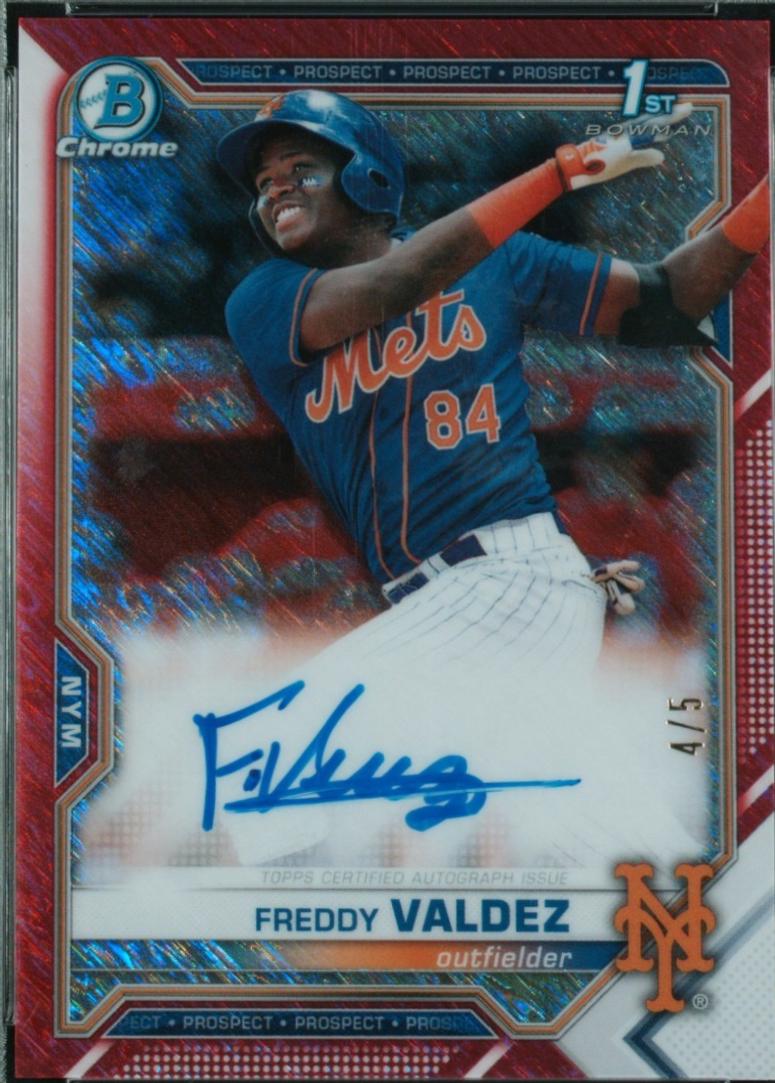 Freddy Valdez [Red Shimmer Refractor] #CPA-FV