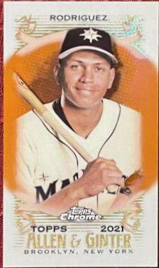 Alex Rodriguez [Mini Orange Refractor] #18
