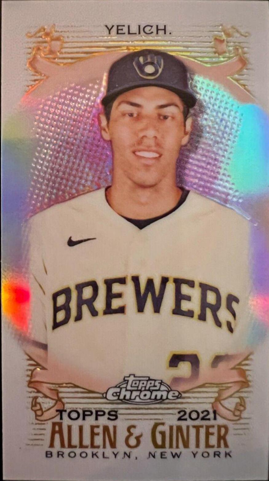 Christian Yelich [Mini Orange Refractor] #80