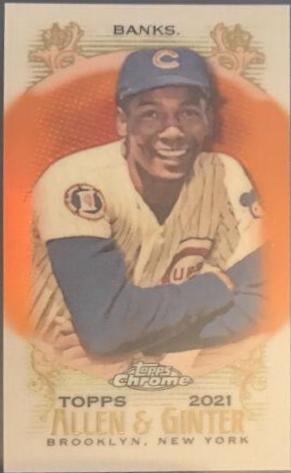 Ernie Banks [Mini Orange Refractor] #33
