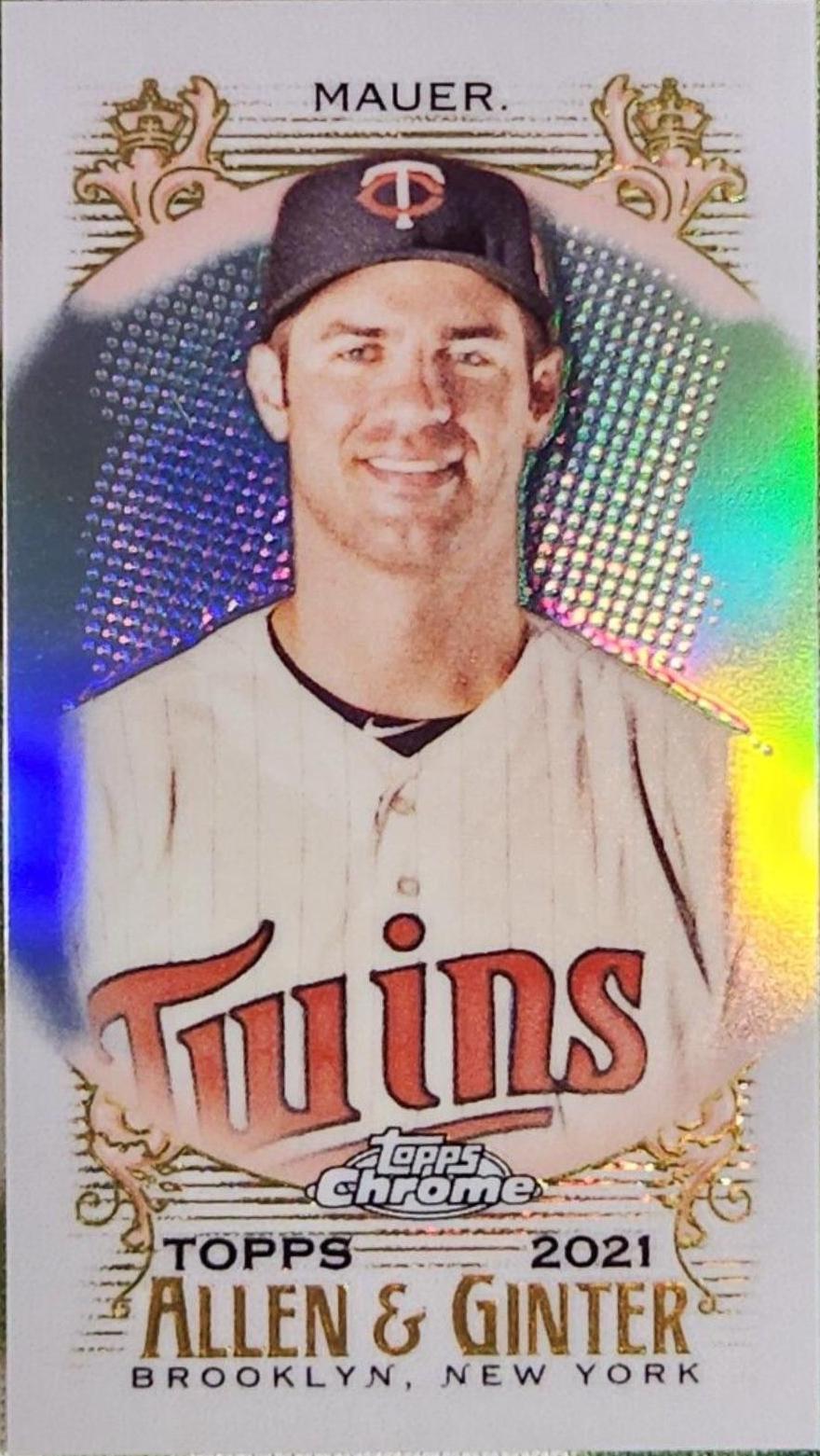Joe Mauer [Mini Orange Refractor] #132
