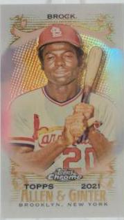 Lou Brock [Mini Orange Refractor] #144