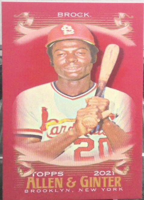 Lou Brock [Mini Red Refractor] #144