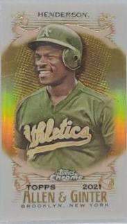 Rickey Henderson [Mini Gold Refractor] #30