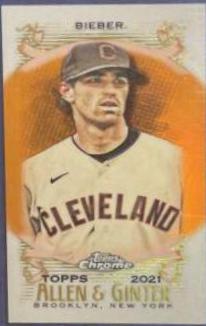 Shane Bieber [Mini Orange Refractor] #66