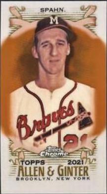 Warren Spahn [Mini Orange Refractor] #59
