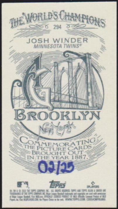 Josh Winder [Mini Brooklyn Back] #294