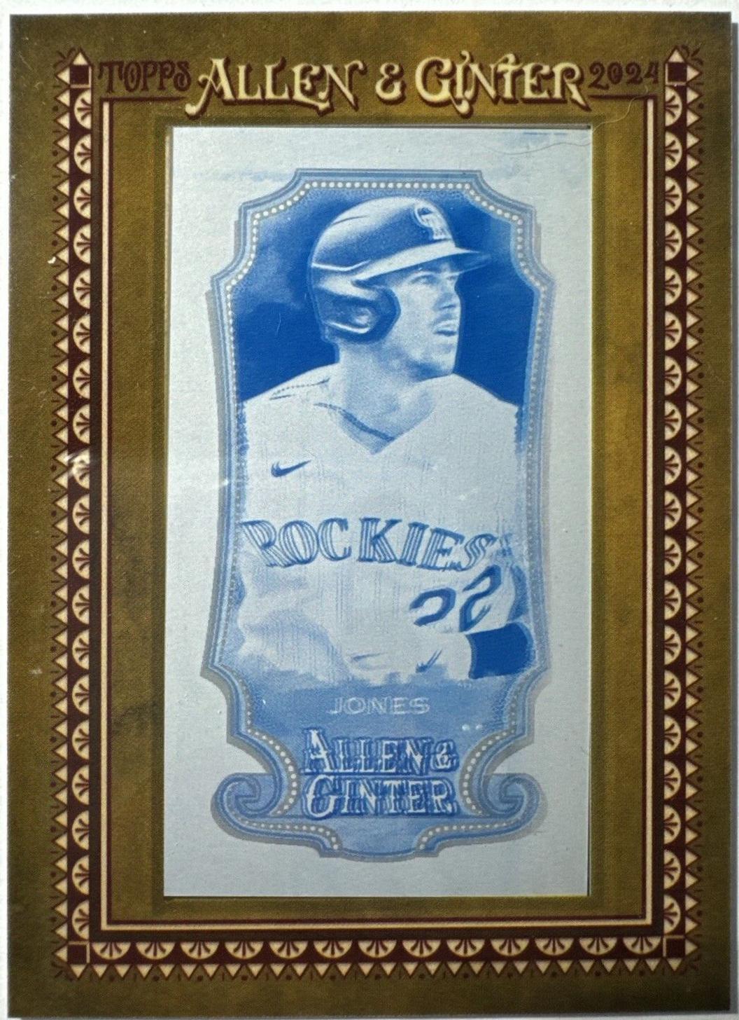 Nolan Jones [Framed Mini Printing Plate] #152