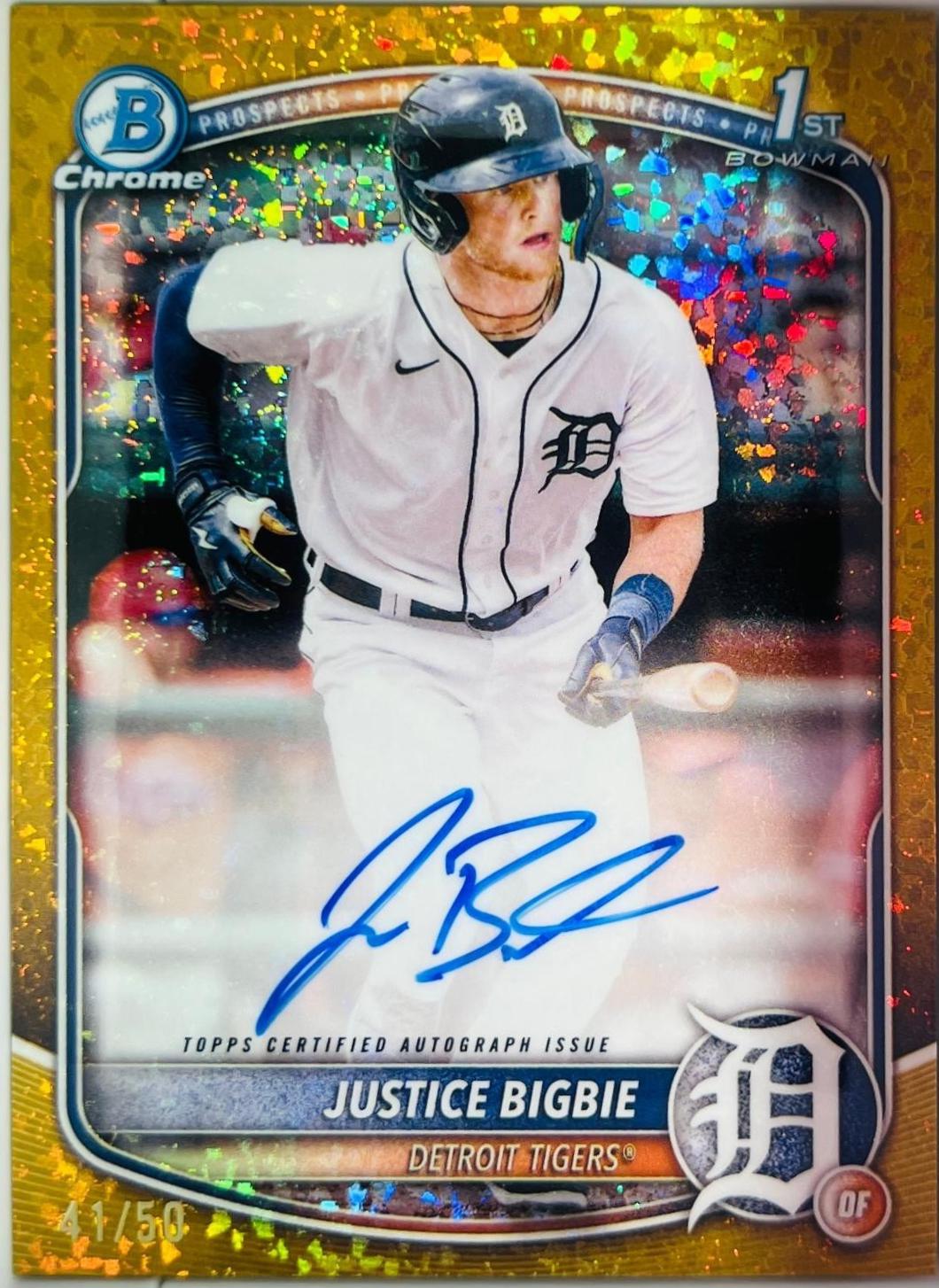 Justice Bigbie [Gold Refractor] #CPA-JB