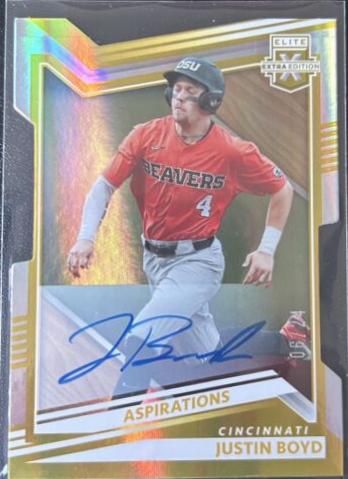 Justin Boyd [Aspirations Die Cut Signature Gold] #73