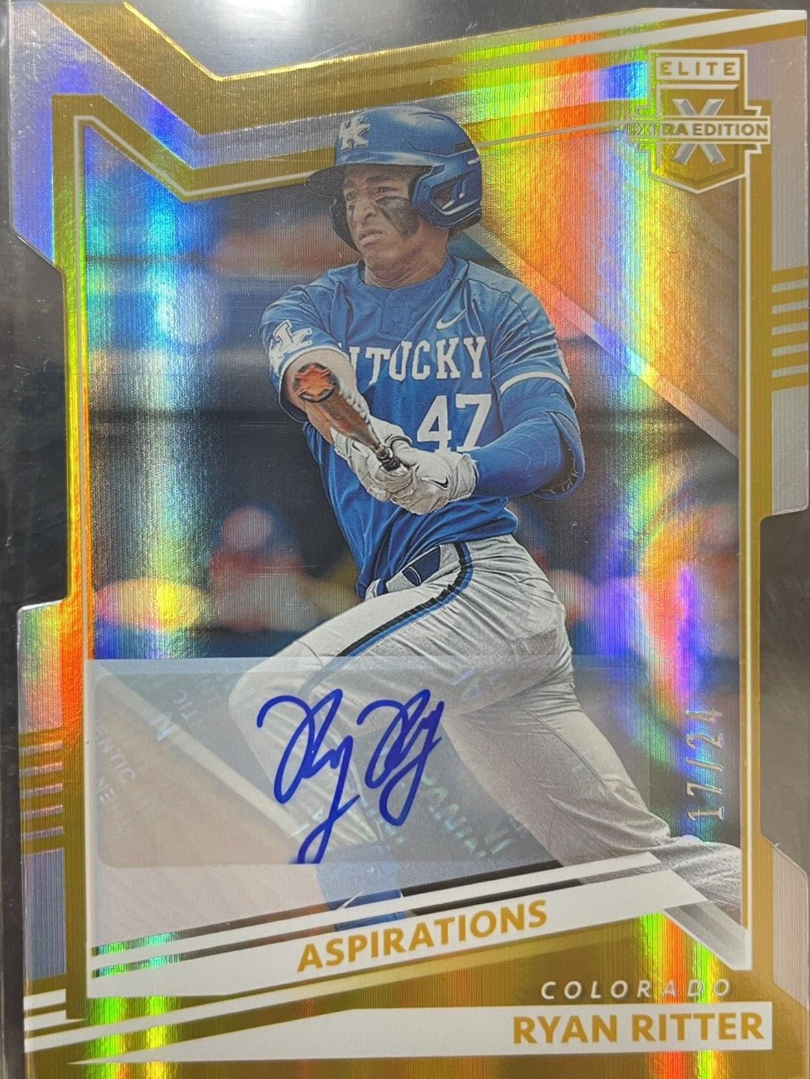 Ryan Ritter [Aspirations Die Cut Signature Gold] #116