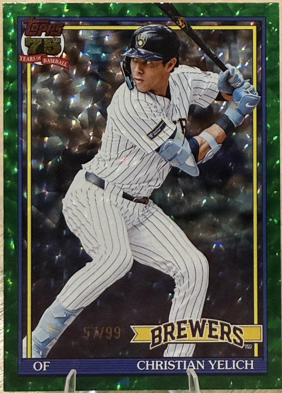 Christian Yelich [Green Crackleboard Foil] #T91-83