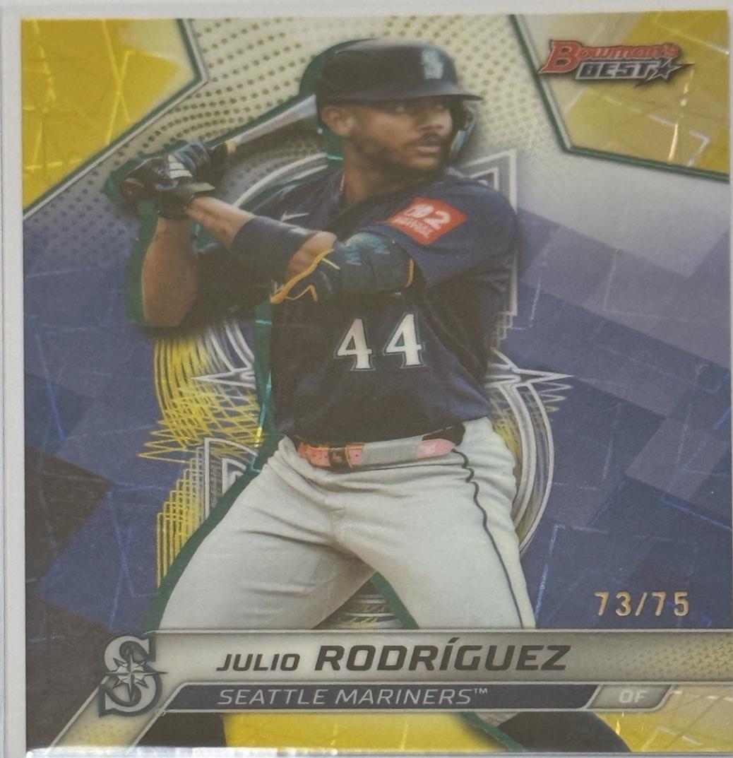 Julio Rodriguez [Yellow Lazer Refractor] #49