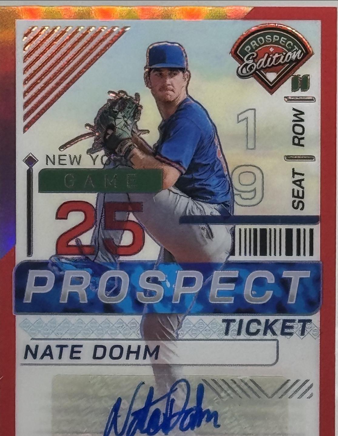 Nate Dohm [Red Holo Ticket Signature] #155