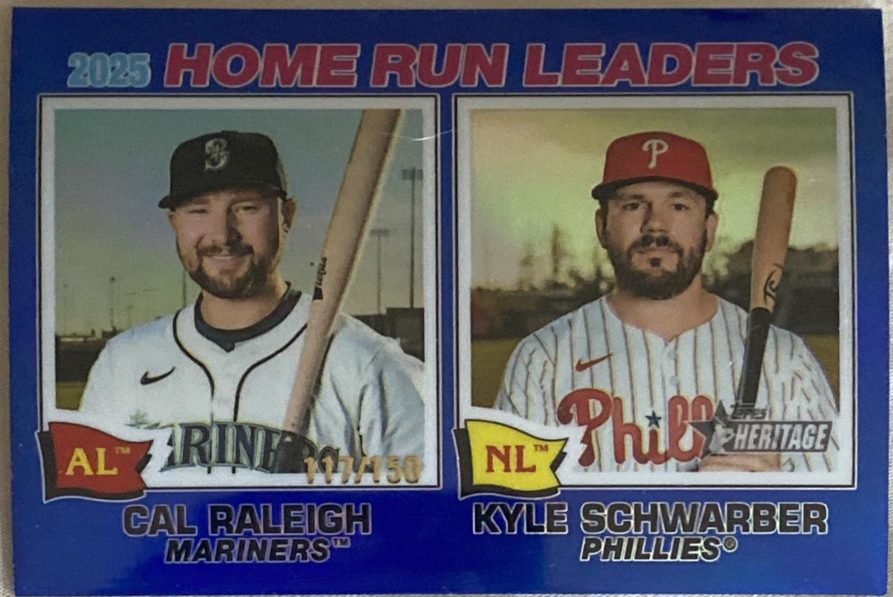 Kyle Schwarber / Cal Raleigh [Blue Bordered Chrome] #2